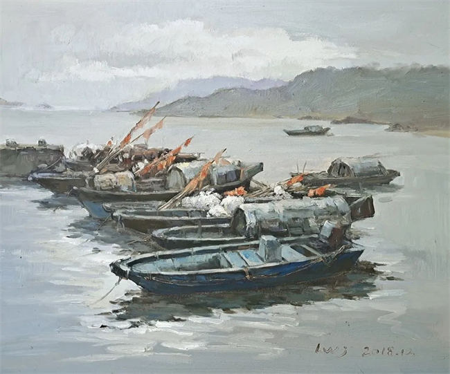 罗文杰 《五月的海湾》 油画 2018年.jpg