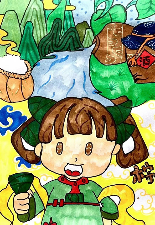 覃雅雯 《与粽不同》 儿童画.jpg
